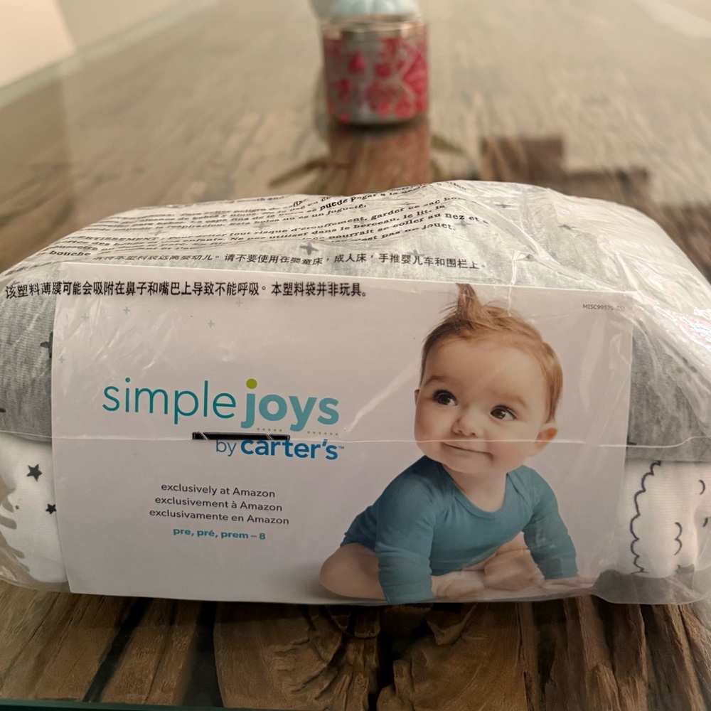 Carter's Simple Joys Crib Sheet Set in Gray and White